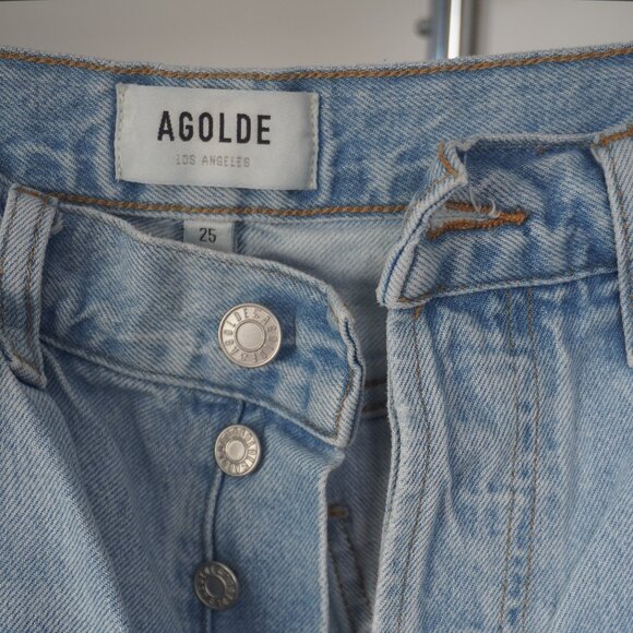 Agolde Light Wash Wide -Leg Ren Jean in Orten  Womens 25 - Picture 2 of 6